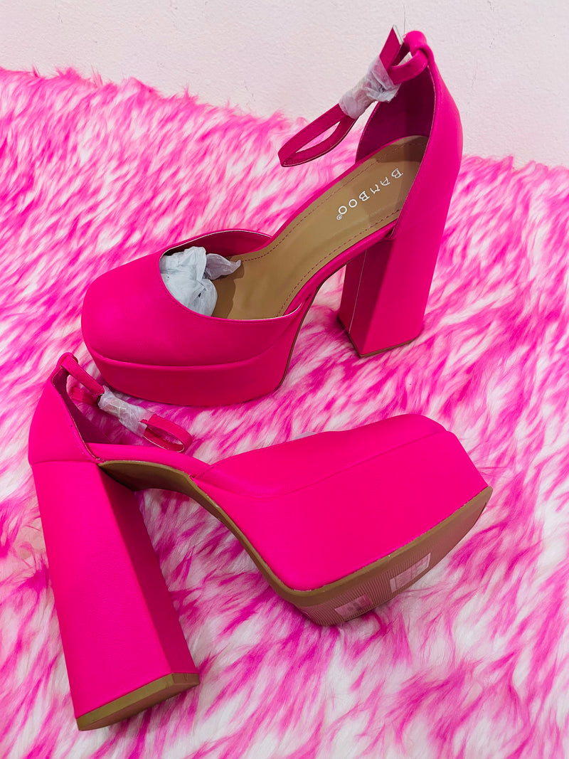 HOT PINK DESIGNER DUPE PLATFORMS