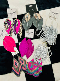 DESIGNER FEATHER EARRINGS