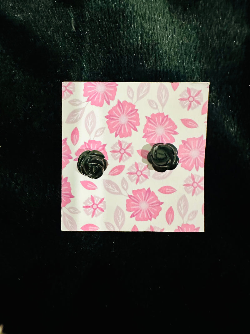 LITTLE ROSE STONE EARRINGS