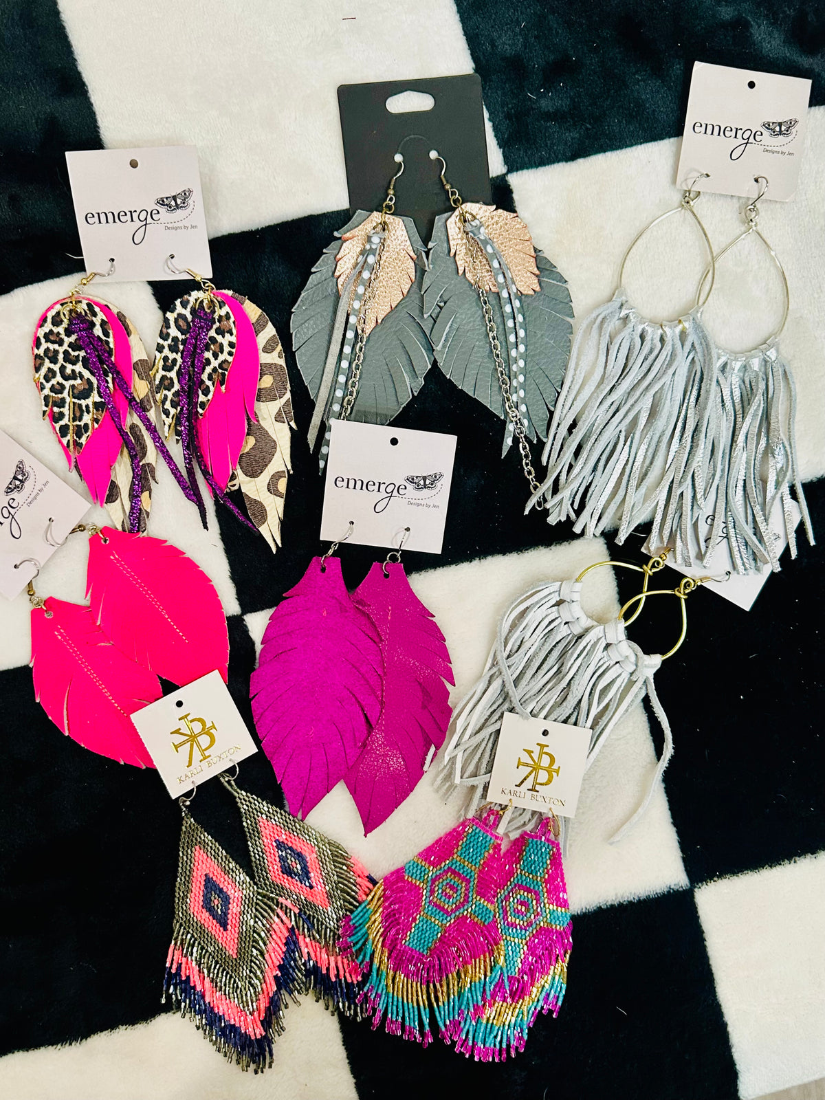 DESIGNER FEATHER EARRINGS