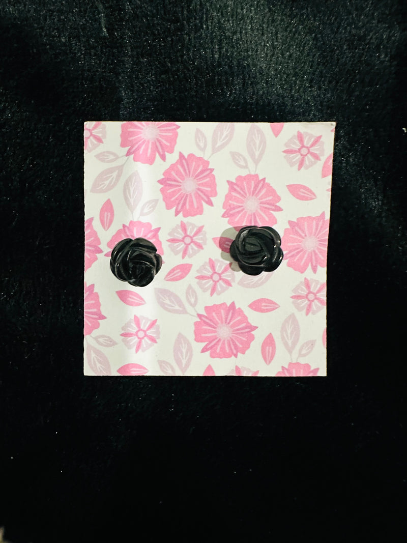 LITTLE ROSE STONE EARRINGS