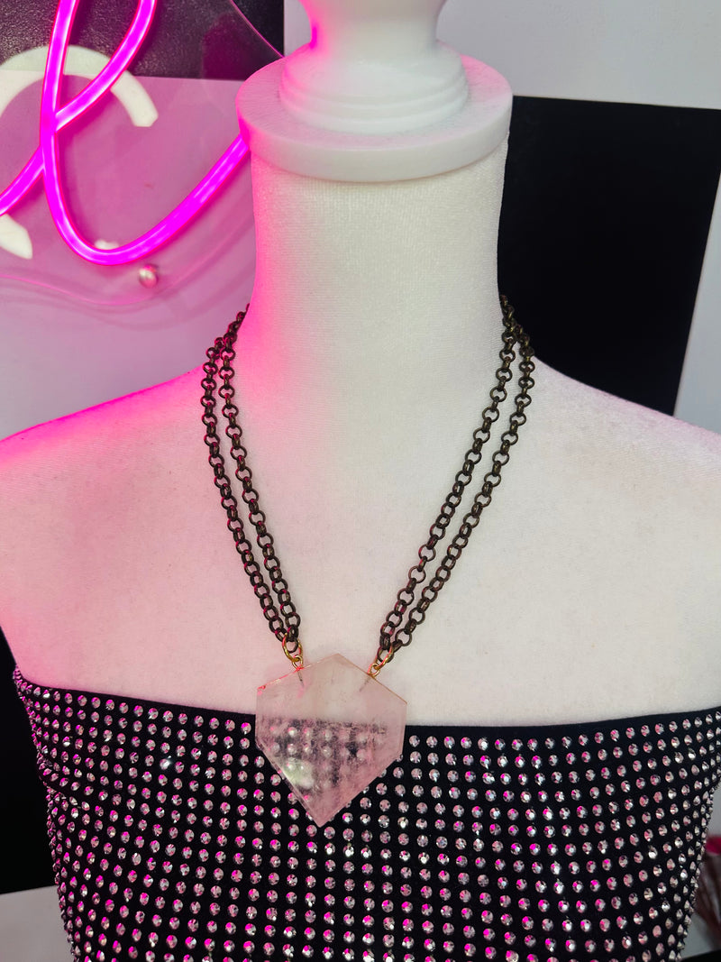 DOUBLE LAYER CLEAR CRYSTAL NECKLACE!!!