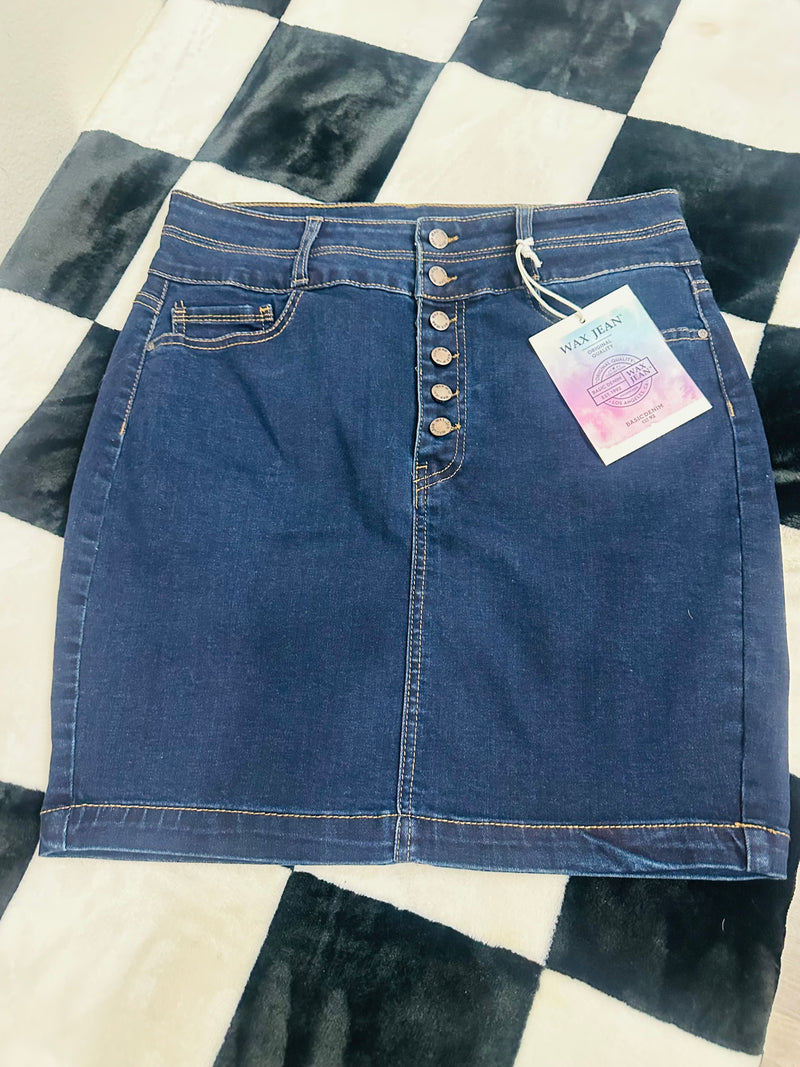 WAX JEAN SKIRT