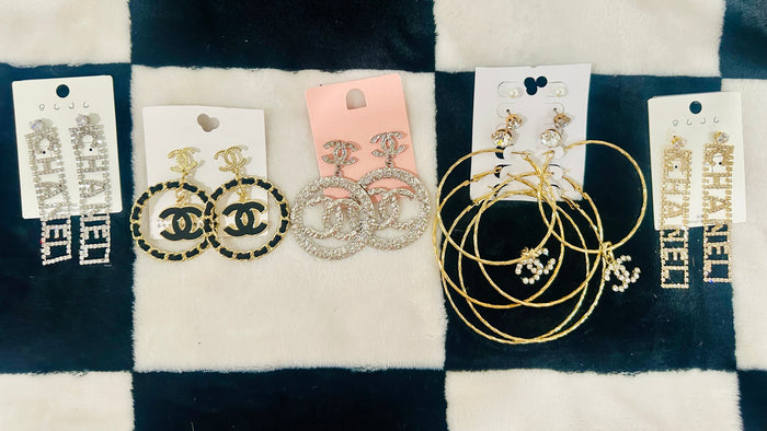 BIG CH@NEL EARRINGS