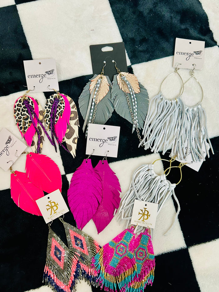 DESIGNER FEATHER EARRINGS
