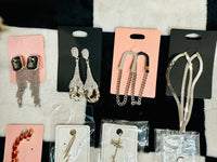 SILVER EARRINGS AND EAR CLIMBERS