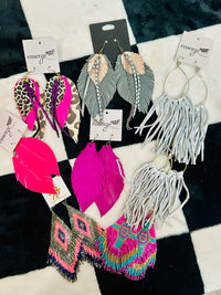 DESIGNER FEATHER EARRINGS
