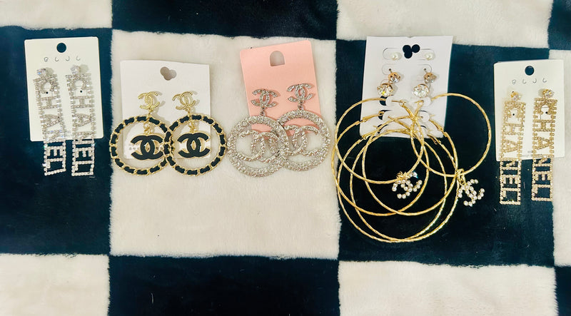 BIG CH@NEL EARRINGS
