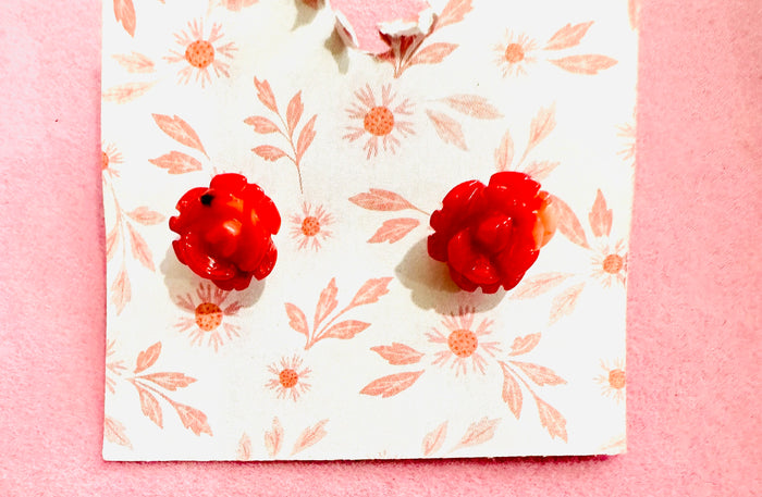 LITTLE ROSE STONE EARRINGS