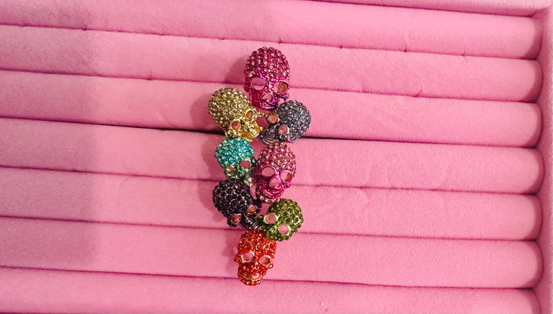 MULTICOLOR SKULL RING