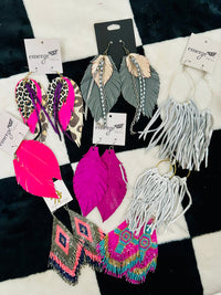 DESIGNER FEATHER EARRINGS