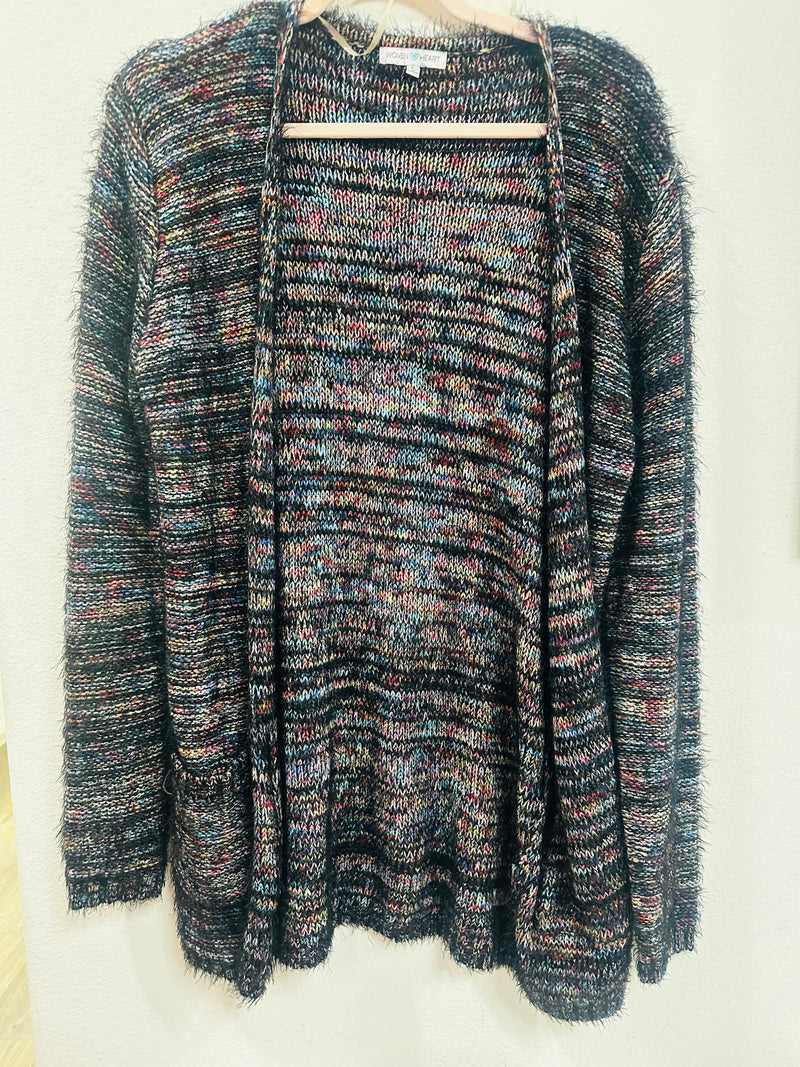 WOVEN HEART MULTICOLOR CARDIGAN