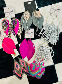 DESIGNER FEATHER EARRINGS