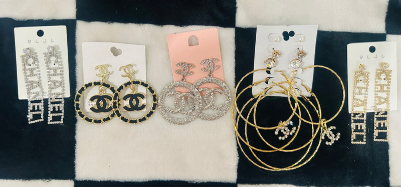 BIG CH@NEL EARRINGS