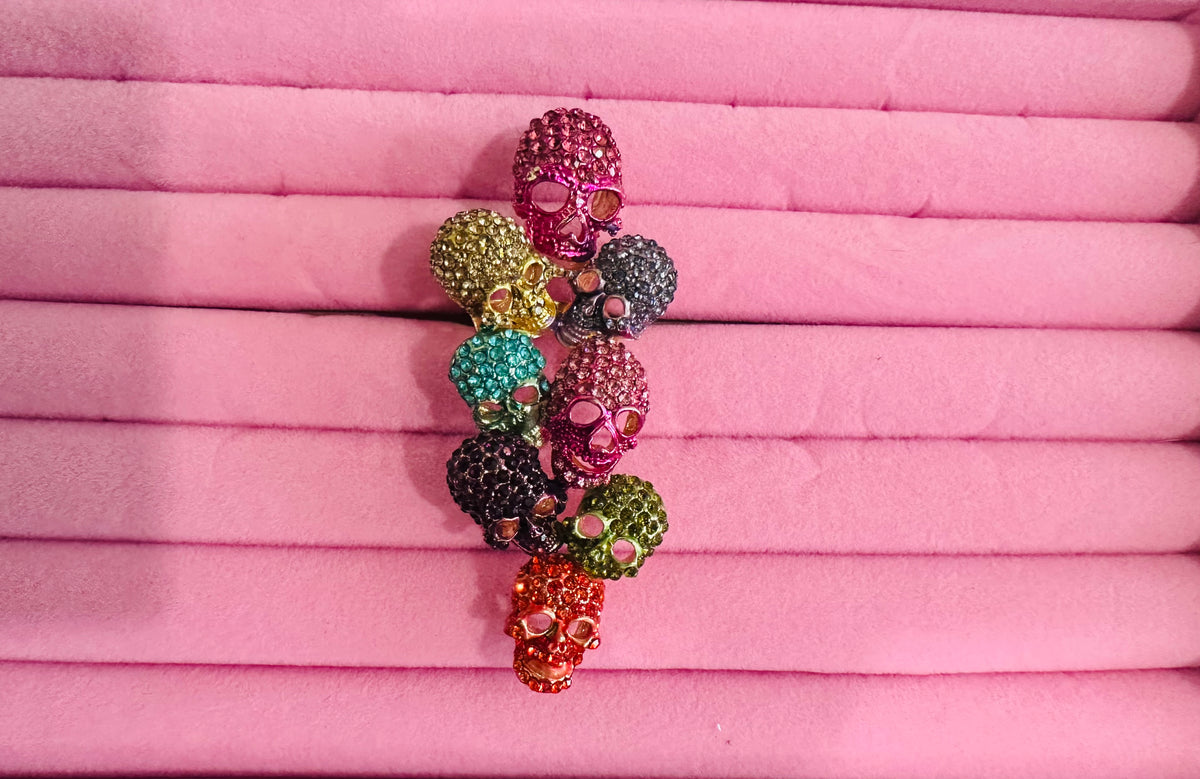 MULTICOLOR SKULL RING