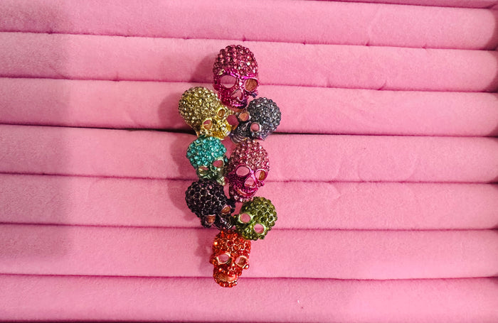 MULTICOLOR SKULL RING