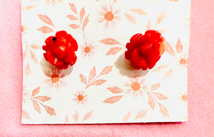 LITTLE ROSE STONE EARRINGS