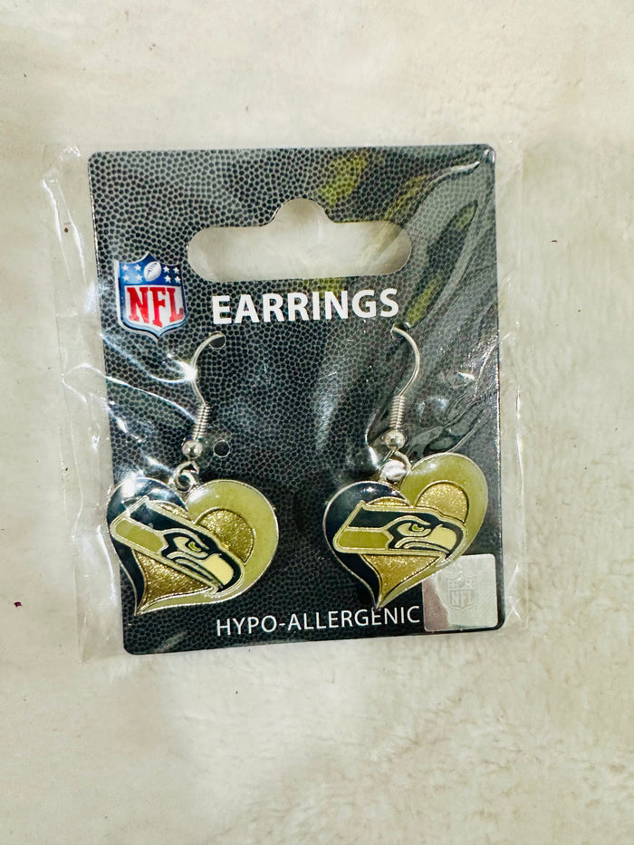 Seahawks dangle earrings