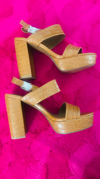 CAMEL SNAKE SUMMER PLATFORMS SANDALS