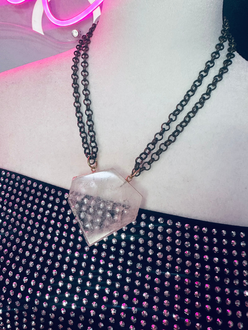 DOUBLE LAYER CLEAR CRYSTAL NECKLACE!!!