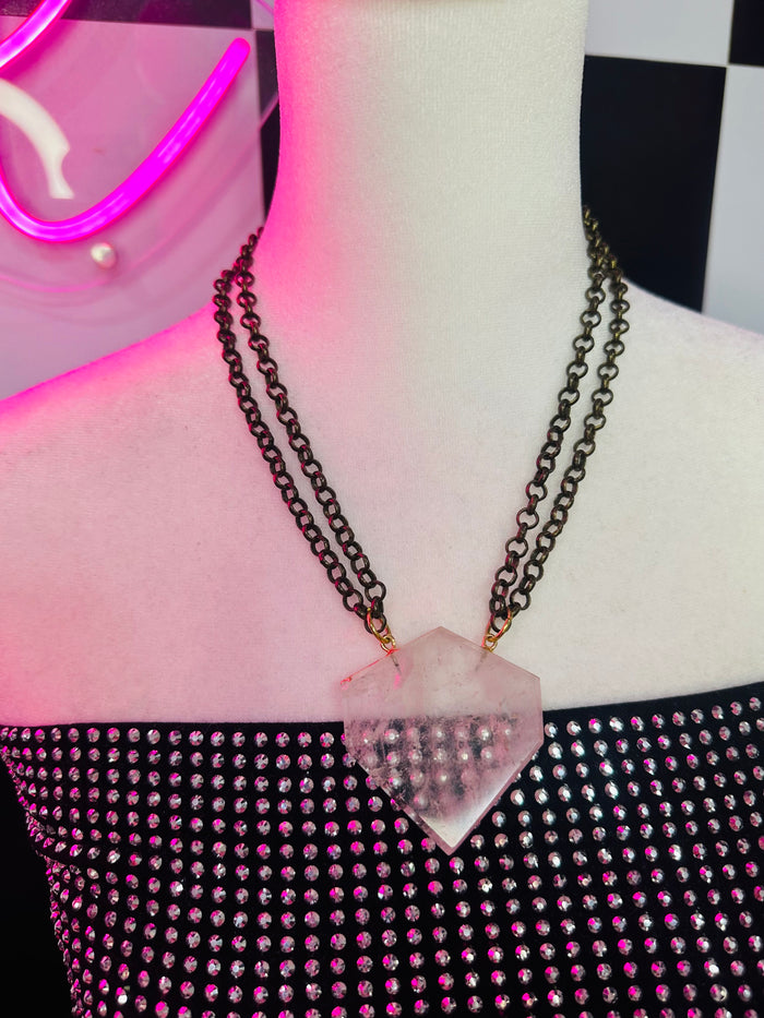 DOUBLE LAYER CLEAR CRYSTAL NECKLACE!!!