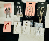 SILVER EARRINGS AND EAR CLIMBERS