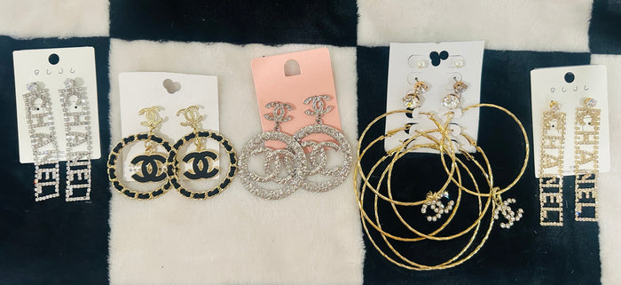 BIG CH@NEL EARRINGS