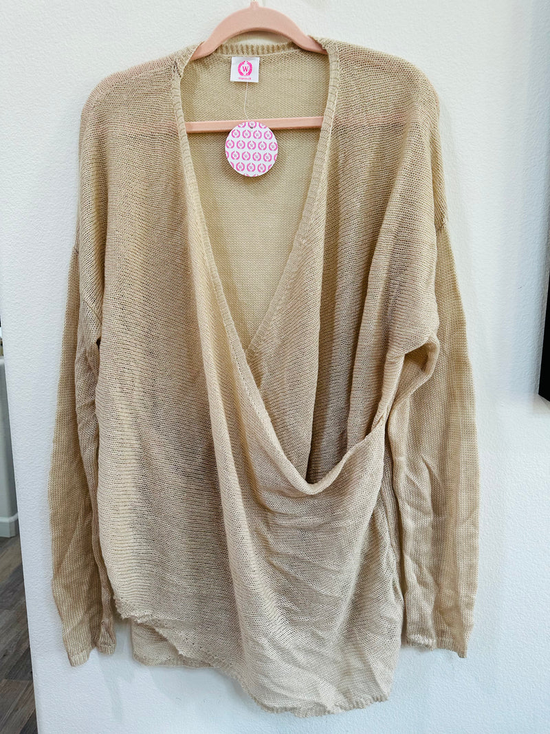 WANNA B CRISS CROSS THIN SWEATER