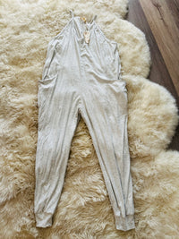 HEM & THREAD RIBBED JUMPSUIT