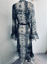 AMERICA & BEYOND SNAKE SHEER TIE MINK OVERLAY