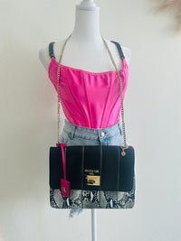 Nicole Lee snake crossbody bag