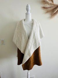 VANILLA BAY WESTERN CAMEL PONCHO VEST