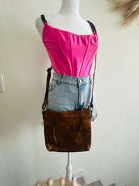 Brown Paisley crossbody bag