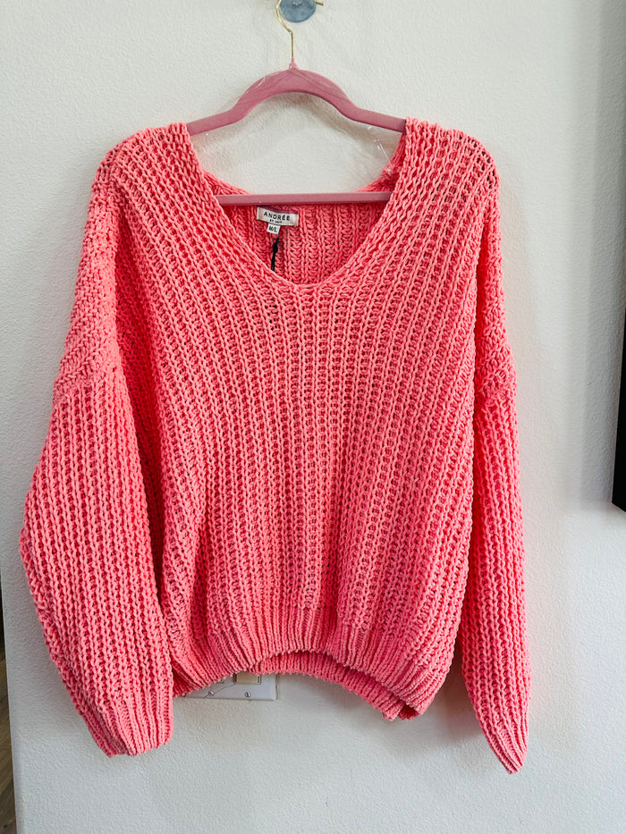 ANDREE CROP KNIT SWEATER