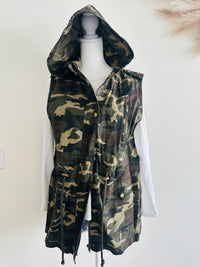 ZENDANA CAMO LONG OUTDOOR VEST