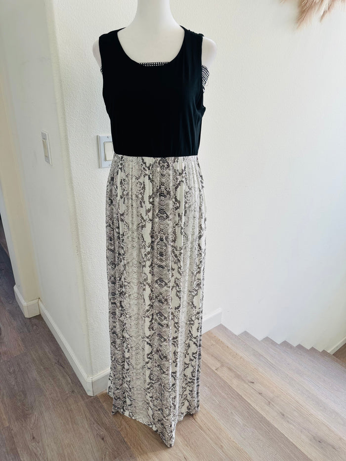 VANILLA BAY SNAKE MAXI DRESS