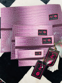PURPLE CROC 4 PIECE MJ BAG SET - NO MEDIUM!!
