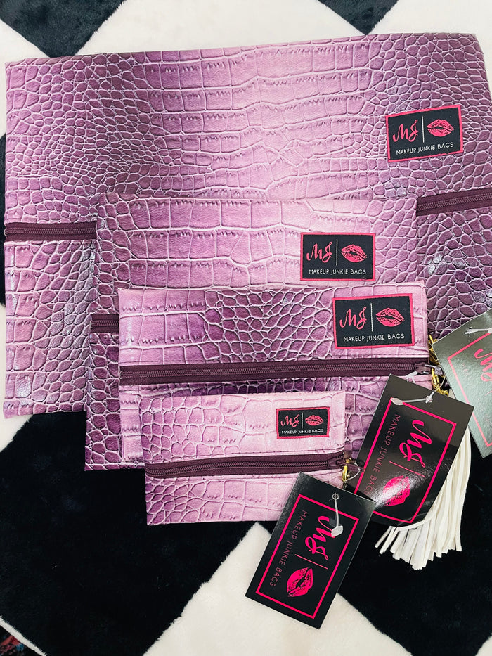 PURPLE CROC 4 PIECE MJ BAG SET - NO MEDIUM!!