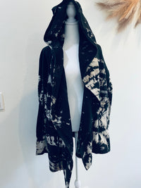 T PARTY ACID WASH BOHO CARDIGAN
