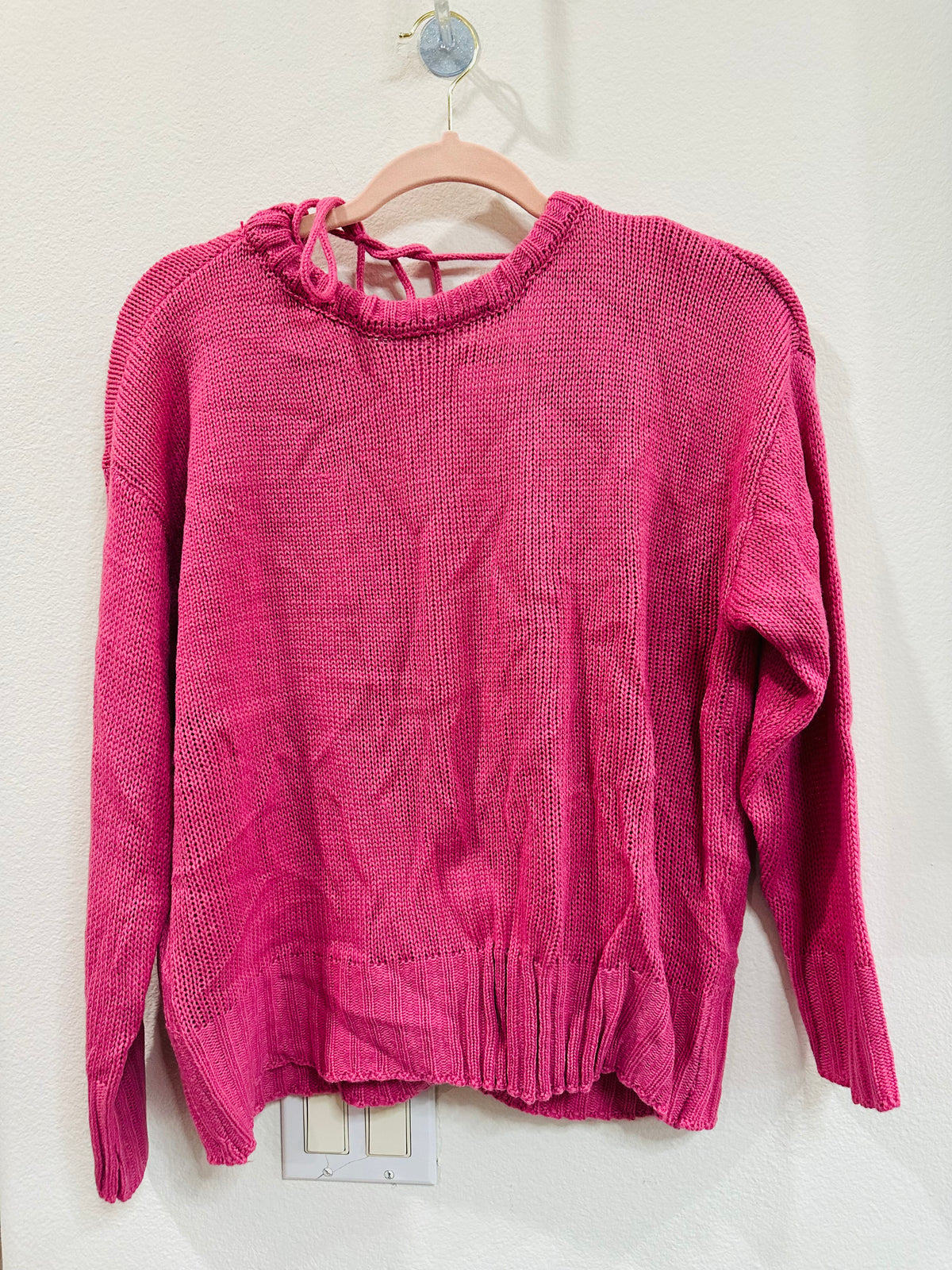 CRISS CROSS TIE BACK THIN SWEATER