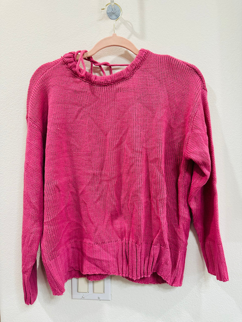 CRISS CROSS TIE BACK THIN SWEATER