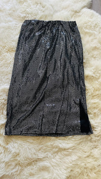 METALLIC MIDI SKIRT
