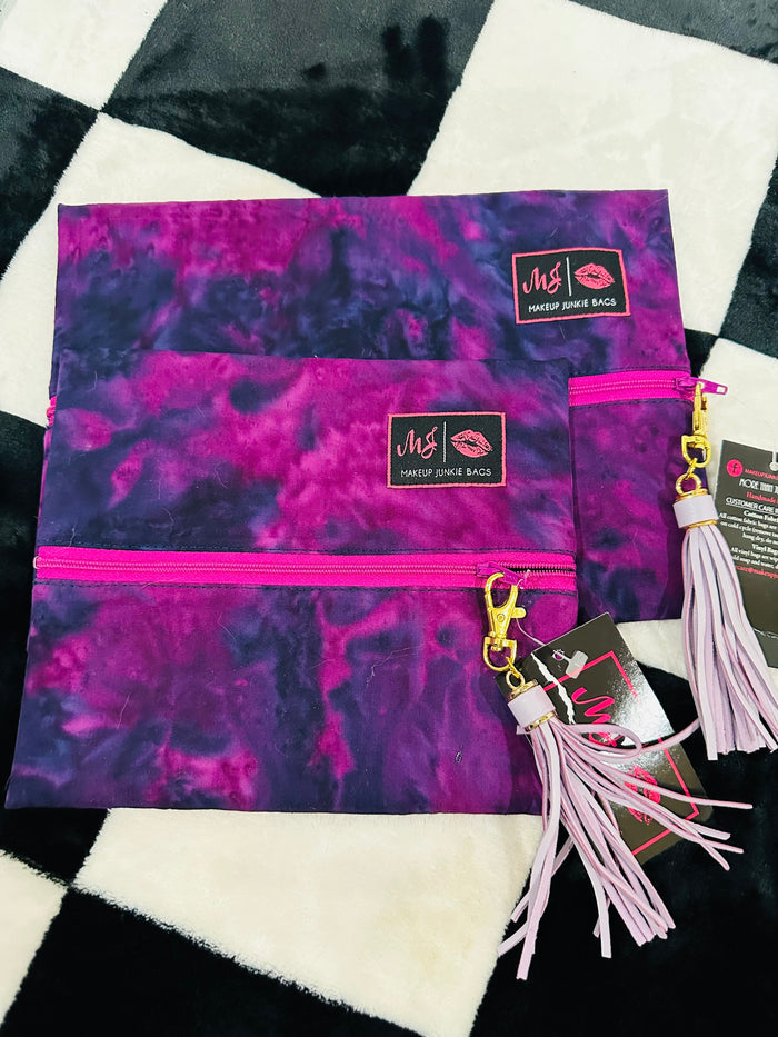 PURPLE GALAXY BLACK INTERIOR MJ BAG  SMALL/MEDIUM SET