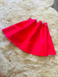 HOT PINK LEATHER SKATER SKIRT  *Read description*
