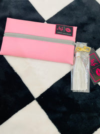 PINK/SILVER/GRAY MINI MAKEUP JUNKIE BAG