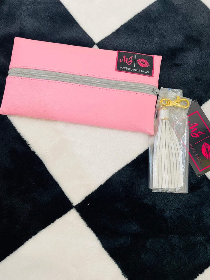 PINK/SILVER/GRAY MINI MAKEUP JUNKIE BAG