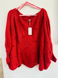 LLOVE BAT WING CROCHET SWEATERS