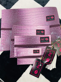 PURPLE CROC 4 PIECE MJ BAG SET - NO MEDIUM!!