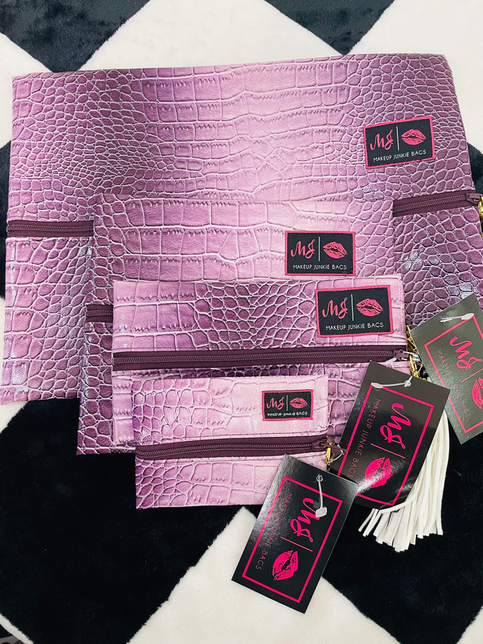 PURPLE CROC 4 PIECE MJ BAG SET - NO MEDIUM!!