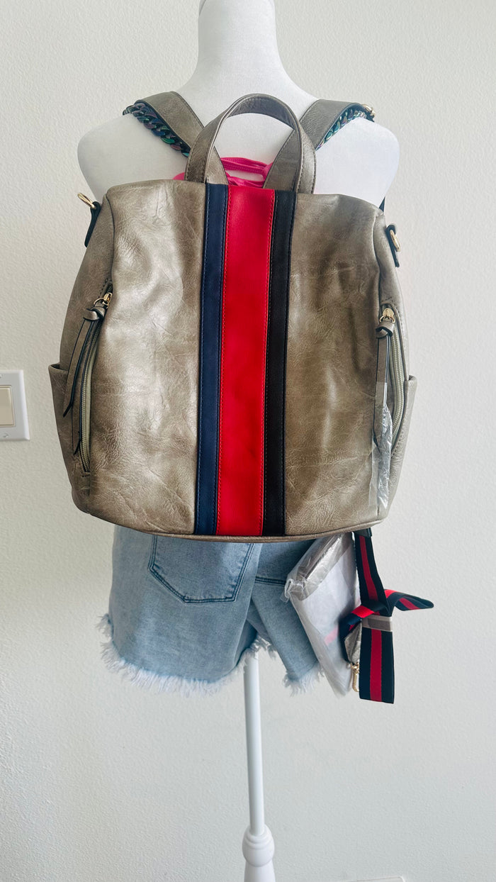Convertible vegan leather bag
